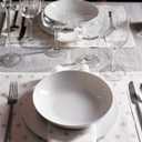 MY DRAP Formal Designer Collection Luncheon Napkins (12 Napkins, Silver Stars)