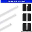 3 x 200 Pack Bulk KOOWIN Small 6 inch Nylon Plastic Cable Zip Ties Wire Wraps White