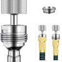 360 Swivel Dishwasher Faucet Adapter, Quick Connect Faucet to Hose Adapter Sink Hose Aerator, Male To Female Hose Adapter for Dishwasher, Kitchen, Garden - 15/16-27 Male to 55/64-27 Female (Chrome)