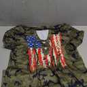 We The People 1776 T Shirt American Flag Patriotic Tee Tops for Women 4th of July Ring Hole Short Sleeve Sexy V-Neck Tshirt.M