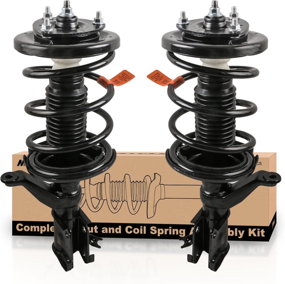 MOSTPLUS Front Struts Shocks Coil Spring Strut Assembly Compatible for 2003 2004 2005 Honda Civic 1.7L Gas172186 172185 Shock Absorber