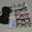 Reading Glasses for Women/Men Eye Glasses Blue Light Reading Glasses Cheaters Eyeglasses, 5 Packs