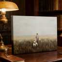 Jesus and Lamb Canvas Wall Art Vintage Christianity shepherd Painting Picture Wall Decor Jesus Leaves the 99 Sheep Inspirational Poster Print Artwork for Church Study Living Room Home Decoration, 61L x 40.6W cm