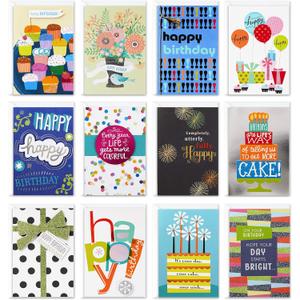 Hallmark Assorted Birthday Greeting Cards (12 Cards and Envelopes)