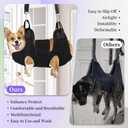 PatiencET Dog Grooming Hammock for Small Dogs Pet Hammock for Nail Trimming Dog Sling for Nail Clipping Dog Hanging Harness (Black, S)