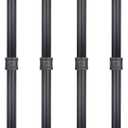 MUZIK 4 Pack Industrial Pipe Table Leg Set, Iron Base Legs for Coffee & End Tables, Desks, Nightstand - Custom Vintage Tables and Furniture Decorations (22 1 inch), Black