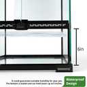 11 Gallon Reptile Glass Tank Vertical Terrarium 12"x12"x18" Habitat Enclosure with Front Openning Door and Top Screen Ventilation for Geckos, Snakes,Tree Frogs,Chameleon