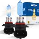 HB3/9005 Halogen Headlight Bulbs, Standard DC 12V 65W High/Low Beam, 5000K White Car Headlight Replacement Bulbs, Pack of 2