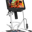 Andonstar AD409 Pro HDMI Digital Microscope with Endoscope, 10.1 inch LCD Screen Soldering Microscope, 300X USB Electronic Camera for PCB Soldering, Windows PC Compatible