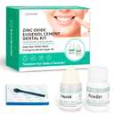 Temporary Tooth Repair Kit & Dental Cement for Crowns and Bridges - Emergency Cavity Filler, Dental Glue for Loose Caps, Zinc Oxide Eugenol, 20g & 15ml