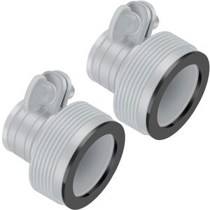 2 pcs Type B Hose Adapter 1.25-1.5 inch Hose Conversion Adapter Plastic Pool Hose Adapter for Filter Pumps and Saltwater System Replacement Parts for Above Ground Swimming Pools