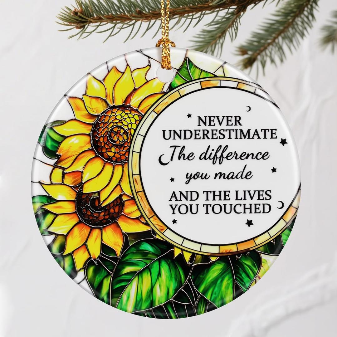 Christmas Ornaments, Going Away, Goodbye, Farewell Gifts for Coworkers - Retirement, Coworker Leaving Gifts for Women, Men - Leaving Job, Moving Away Presents for Friends, Boss, Work Bestie - Design K