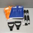 Kids Snow Shovel Snowman Maker Portable Snow Removal Winter Emergency Tools for Car Driveways Use with Extendable Handle Foam Grip Aluminum Wear Strip