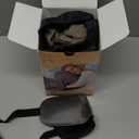 Sunany Travel Pillow, Inflatable Neck Pillow Used for Airplanes/Cars/Buses/Trains/Office Napping with Eye Mask/Earplugs (Gray) (Medium, Grey)