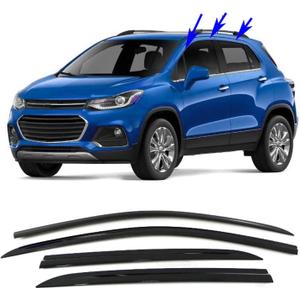 Rain Guard 4-Piece for 2012-2023 Buick Encore/2014-2023 Chevrolet (Chevy) Trax Windows Visor Shield Shade Smoke 94446 (black)