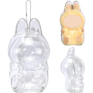 2 x 1 pc Sitting Acrylic Display Case for 15 cm Dolls- Hard Protective Portable Storage Box with Clear Cover Accessories for Sitting Figure