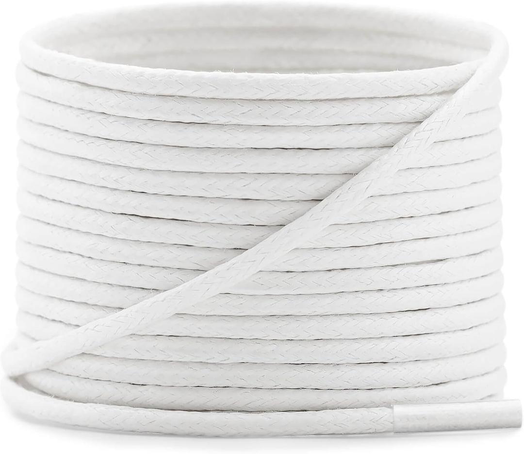 2 x YJRVFINE Round Waxed Shoe Laces: 2 Pairs 2 MM Thin Dress Shoelaces for Men (24 inch (60CM))