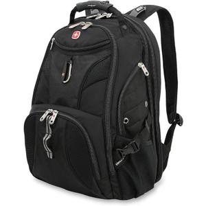 SWISSGEAR 1900 ScanSmart TSA Laptop Backpack Fits 17 Inch Laptop with RFID Protection and Tablet Pocket, Black, 19-Inch