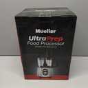 Mueller Ultra Prep Food Processor Chopper for Dicing, Grinding, Whipping and Pureeing, Food Chopper for Vegetables, Meat, Grains, Nuts and Whisk for Eggs and Cream, 8 cup, Black