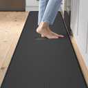 DEXI Kitchen Mat Cushioned Anti Fatigue, Non Slip Waterproof Comfort Standing Floor Rug for Kitchen, Office, Sink, Laundry, 70x20, Black
