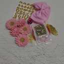 Paper Flowers for Graduation Cap Decoration Kit, Small Roses Flores for Crafts, 3D Flores for Shadow Box Projects (Gradient Pink)