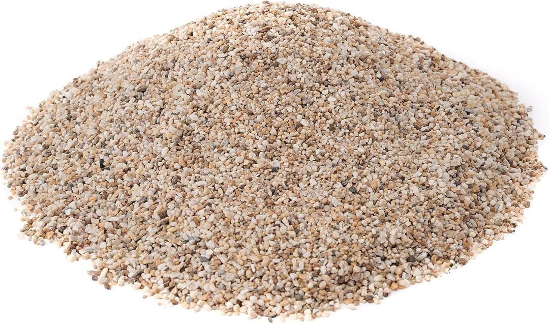 Skyflame 10Lb Silica Sand for Fire Pits and Fireplaces, Heat Proof Base Layer Decoration Under Gas Logs, Vermiculite, Lava Rock or Fire Glass for Indoor/Outdoor Decor, Gardening, Vase Filler (5-10 Mesh)