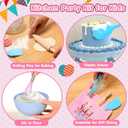 RoundFunny 48 Pcs Kids Mini Baking Supplies with Kitchen Utensil, Pot Holders, Spatula, Rolling Pin, Whisk for Kids Classroom School Exchange Party Favors (Medium)