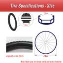 22x1.5/25-470 Bike Honeycomb Solid Bike Tire Airless Anti-Puncture | High-density durable rubber, Shock absorption, Non-slip tread, With tire lever, Fit for 25mm rim groove width