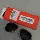 livho Sunglasses for Men Women Aviator Polarized Metal Mirror UV 400 Lens Protection (Gold Black) (Gold Black)