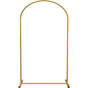 LANGXUN Gold Metal Arch Backdrop Stand Set, 7.2ft Balloon Arch Frame for Wedding Birthday Party Baby Shower Graduation Anniversary Decoration, Thickened Steel Tube (7.2ft 1 pc)