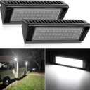 Nilight 2PCS 9 Inch RV Exterior Lights White Beam for RV Trailer Camper SUV | 2PCS LED porch scene cargo light, black aluminum housing, 12V 24V waterproof for RVs trailers campers 5th wheels