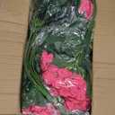 Alupssuc 8Pcs Artificial Geranium Flowers for Outdoors Decoration Silk Floral, UV Resistant Fake Plants, Faux Flower for Porch Garden Table Centerpieces Home Indoor Outside Spring Decor(8, Deep Pink)