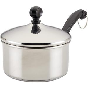 Farberware Classic Stainless Steel Sauce Pan/Saucepan with Lid, 1 Quart, Silver,50000,11.2"D x 6.3"W x 4.4"H