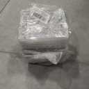 Hiceeden Set of 100 Sandwich Boxes with Clear Lids, White Paper Charcuterie Boxes, 5" Square Dessert Cake Boxes Food Grade for Swiss Roll, Hamburger, Pasta, Salad, Cookie