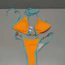 TASHEHE Women's Triangle Thong Bikini Set Sexy String Brazillian Two Piece Swimsuit Cute Bikini Bathing Suit, Size M