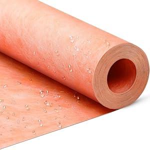 Landical 108 Sq ft/ 3.3 x 33 ft Waterproof Membrane for Bathroom Shower, Shower Waterproofing Tile Underlayment Membrane Bathroom Membrane for Sauna Bathroom Walls Polyethylene Fabric Roll