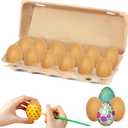 Smooth Brown Wooden Easter Eggs, Perfect for Easter Crafts, Dcor and Egg Hunts, 2.3" Inches (24-Pack)