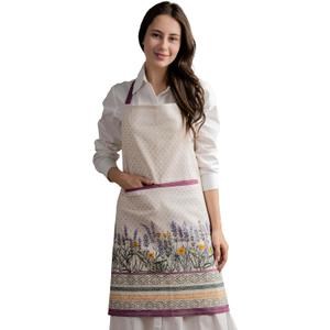 Maison d' Hermine 100% Cotton Apron for women with Pocket Kitchen Chef Apron for Men Cooking Valentines Day Decorations (019 - Fanny Lavender)