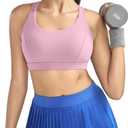 RUNNING GIRL Sports Bras for Women,Seamless Strappy Sports Bra High Support Crisscross Back with Removable Pads (L)