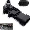 Fuel Tank Pressure Sensor, High Temperature Resistance Vapor Vent Port Tank Pressure Sensor, Replacement Number 16238399 9377680 09377680 16196060 Accessories, Suitable for Most Cars (Black)