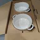 DOWAN Soup Bowls with Handles, Oven Safe French Onion Soup Bowls, 26 oz Large Soup Bowl for Chilli, Beef Stew, Ceramic Soup Crocks Set of 4, Microwave & Dishwasher Safe