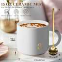 Monogrammed Women Large Coffee Mug Tea Cup Ceramic with Handle Big Heavy Pretty Customized Personalized Cute Women Birthday Christmas Gift Her Wife Mom Grandma Girlfriend Friend Friendship Unique,A