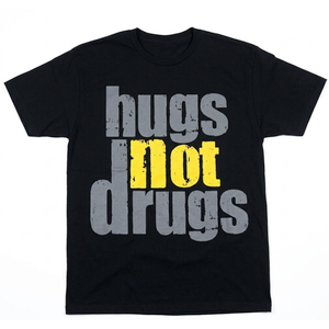 Hugs Not Drugs T-Shirt, L 