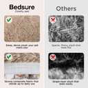 Bedsure SupportMax Calming Dog Beds Large Sized Dog - 36in Donut Washable Large Pet Bed,Anti-Slip Removable Cover,420GSM Round Anti-Anxiety Fluffy Plush Faux Fur Bed, Fits up to 80 lbs Pets