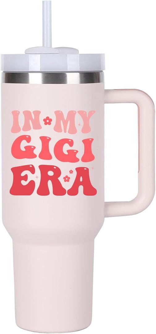 momocici Gigi Gifts Ideas for Grandma.40 oz In My Gigi Era Tumbler with Handle.Gigi Gift.Gigi Cup.Gigi Tumblers.40 oz Birthday Christmas Mothers Day Cups Tumbler Gifts for gigi.