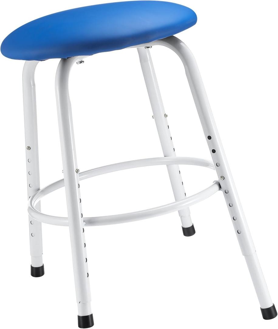 CroBlissful Adjustable Pottery Stool - 16 Inch Low Round Pottery Stool Chair with Soft Seat Cushion for Adults Artistic Ergonomics Requirements, No Assembly Required