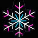 Neon Sign, Giant Snowflake Merry Christmas Neon Sign, USB Powered for Xmas Party Decoration, Colourful (Snowflake)
