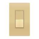ENERLITES Elite Series Decorator Switch with Screwless Wall Plate, Paddle Light Switch, 3-Way or Single Pole, 3 Wire, Grounding Screw, Residential Grade, 15A 120V, UL listed, 93150-GDWP (Gold)