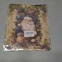 JXREQ Vintage Christmas Pictures Wall Decor Prints,Blue Christmas Wall Art Decorations for Home Kitchen Bedroom Bathroom Living Room Office,Santa Claus Xmas Tree Decor Prints Set of 4,8x10 Unframed