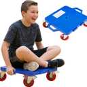 Cosom Scooter Board, 16 Inch Premium Sit & Scoot Board with 4 Inch Non-Marring Performance Wheels, Double Race Bearings, & Safety Handles, Physical Education Class Equipment